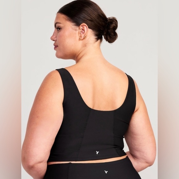 NWT! Old Navy Black Light Support PowerSoft Longline Sports Bra - Multiple 🤎 - Picture 7 of 12